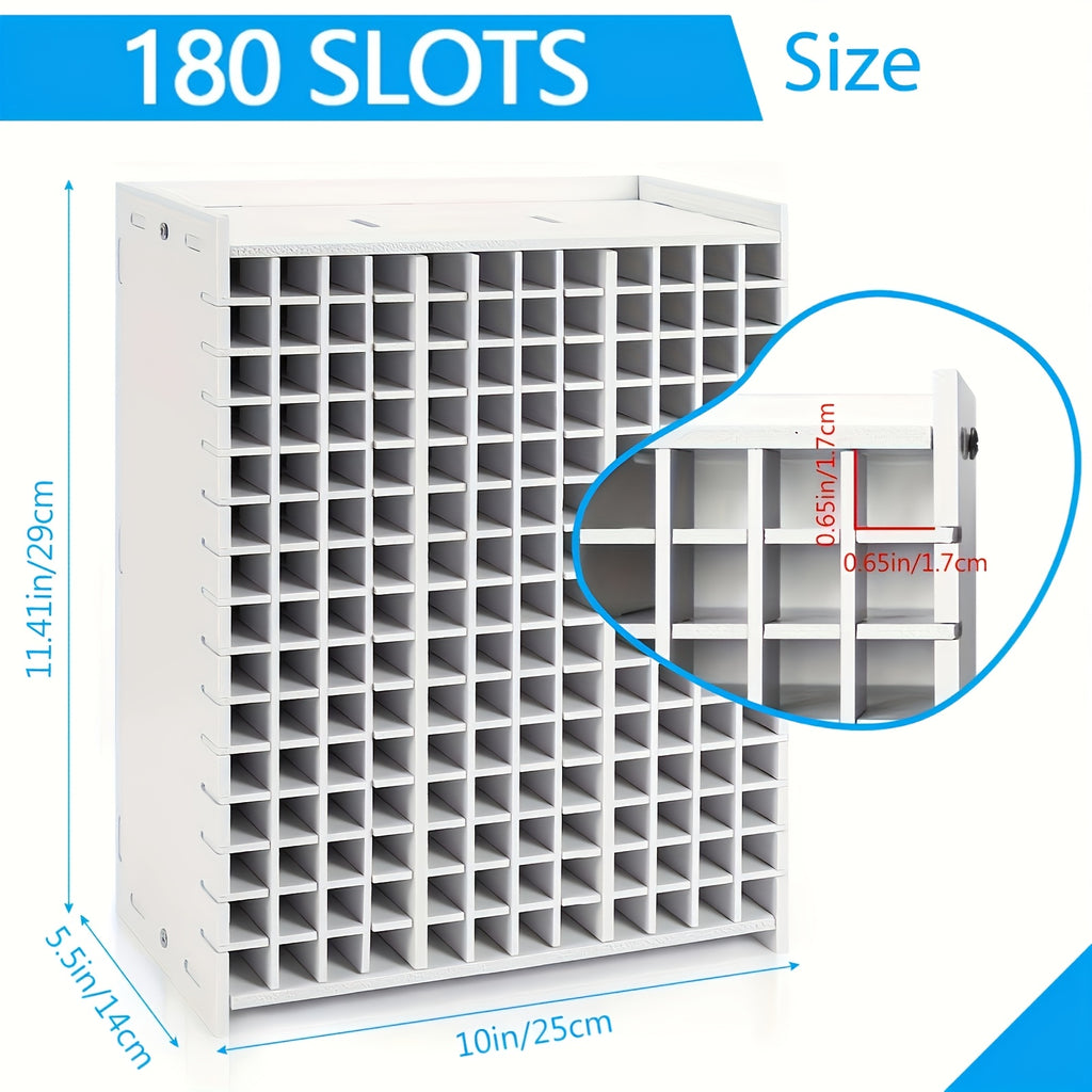 Marker Storage Rack with 180 or 240 Slots, Desktop Pen and Colored Pencil Organizer for Art Supplies, Craft Workspaces and Home Office Organization