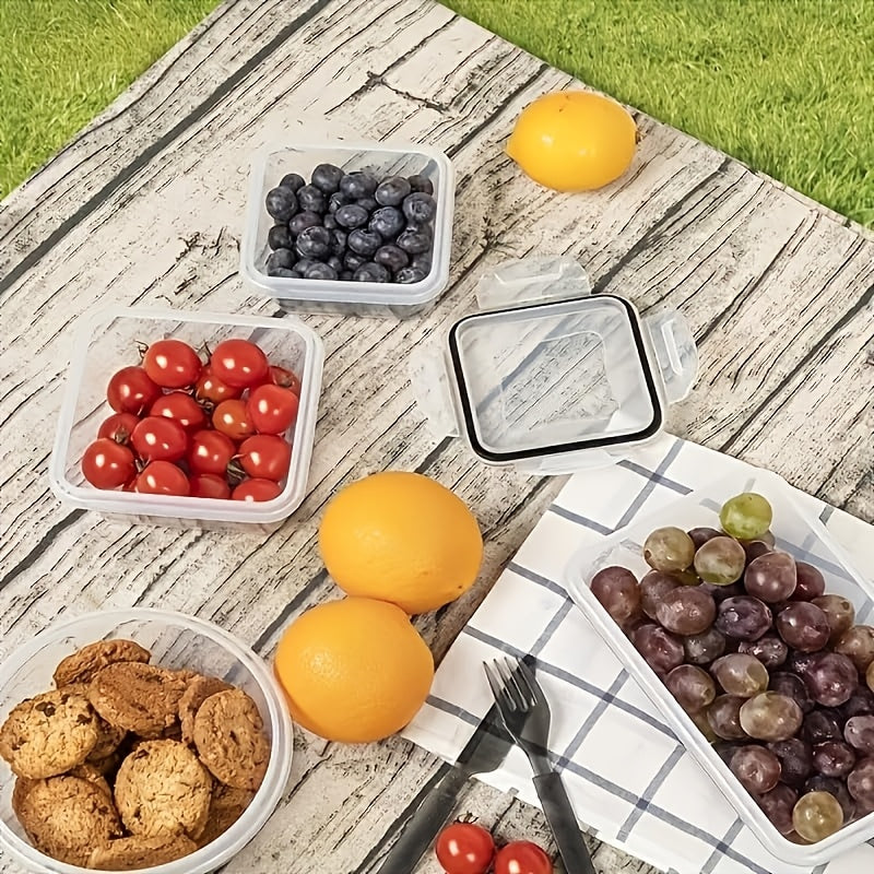 Round PP Food Storage Containers with Lids, 12-Piece Set of Six Stackable Plastic Meal Prep Bowls and Six Covers for Everyday Kitchen Organization