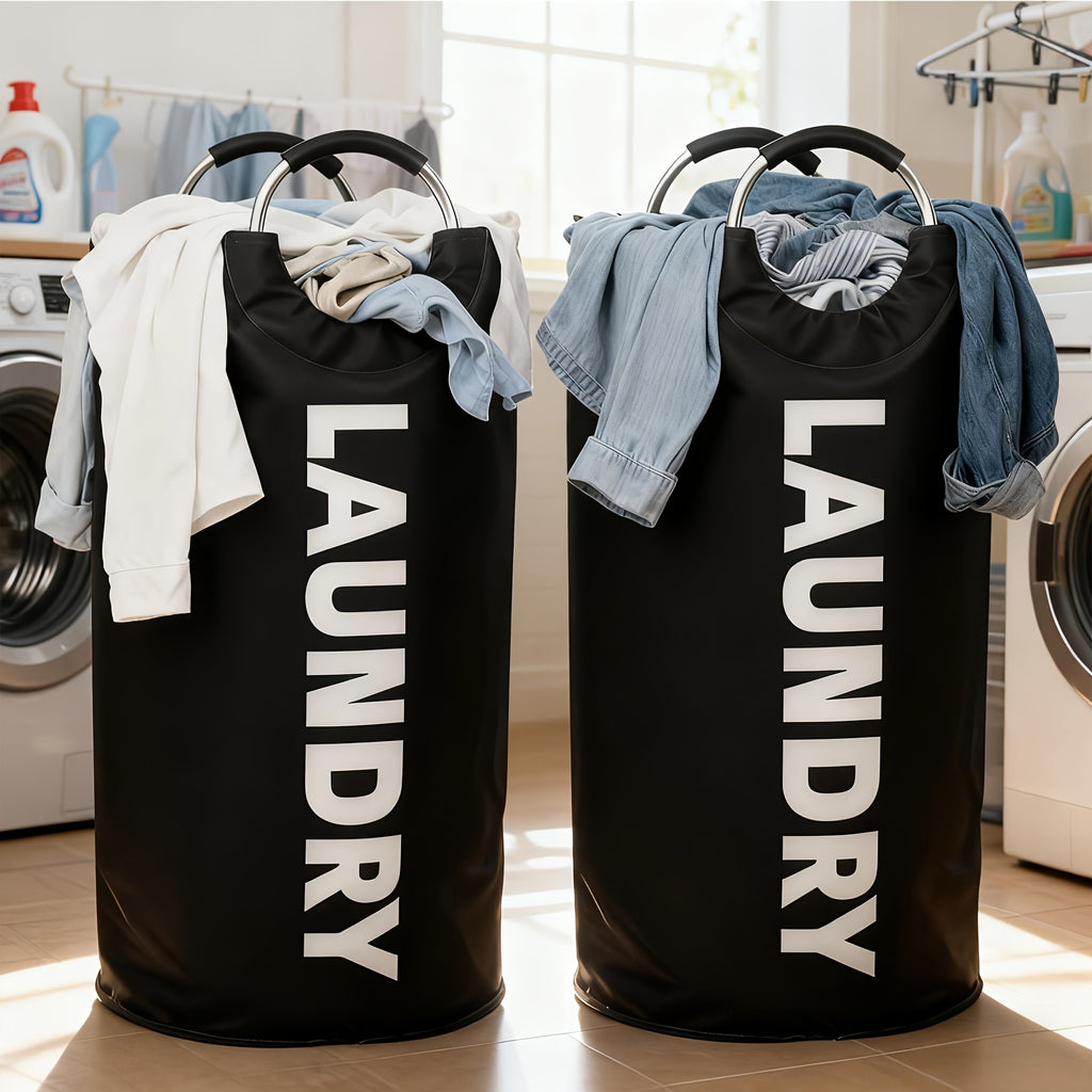 Collapsible Laundry Basket Bag, 25.1 gal Fabric Hamper with Color, Mesh Bag and Handle Style Options for Bedroom, Bathroom and College Dorm Storage