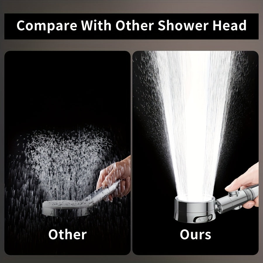 Adjustable Shower Head with Three Spray Settings and Angle Adjustment, H37 Bathroom Showerhead in Four Colors, One Piece Without Hose or Holder