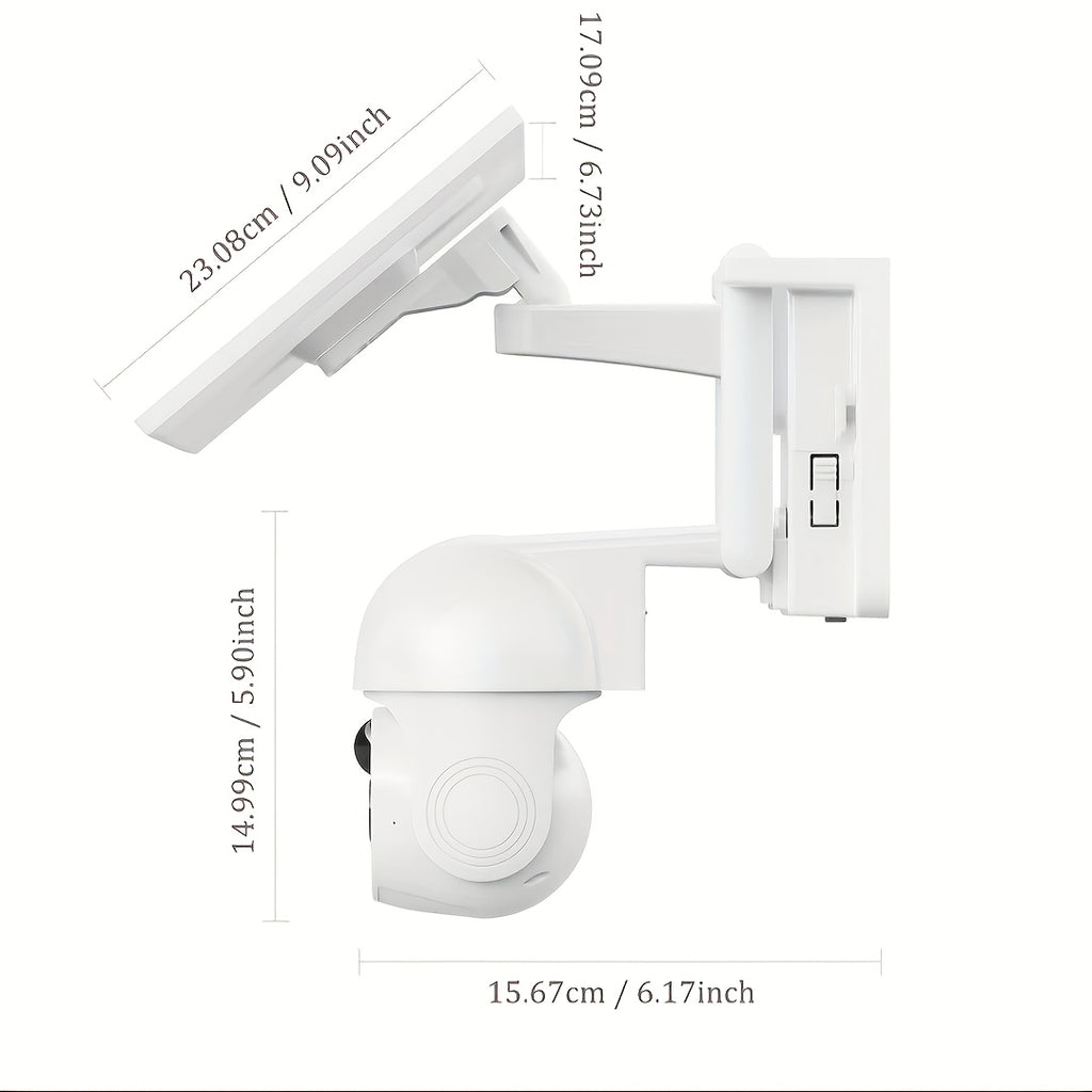 XIAOVV P6 4G Solar Security Camera for US Networks Only, No WiFi, 1080P Pan-Tilt Monitoring with PIR Detection, Color Night Vision and Two-Way Audio