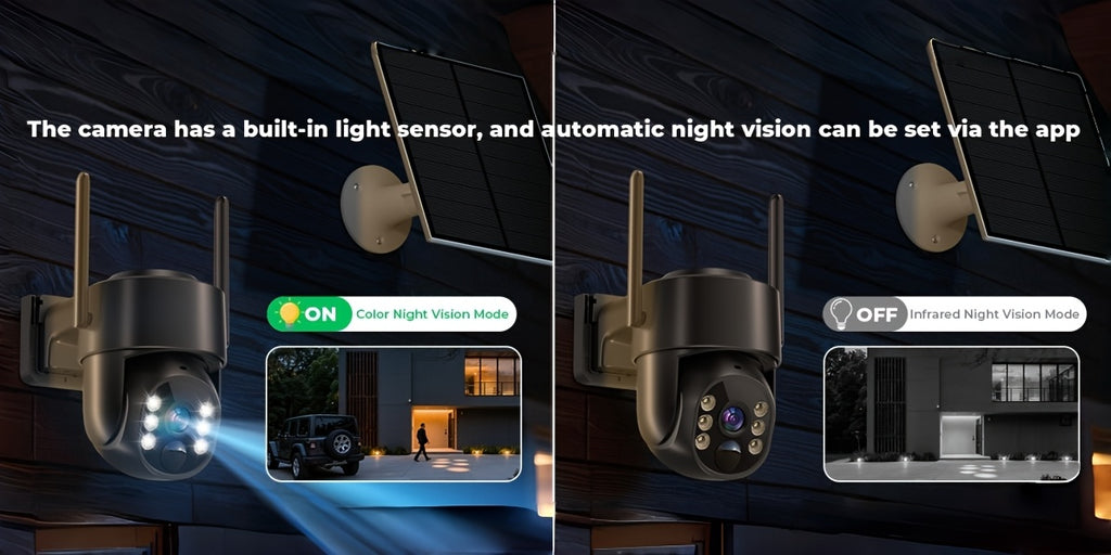 4G LTE Solar Security Camera 5MP with No-WiFi Connectivity, 360° PTZ View, AI Human Tracking, Color Night Vision and Two-Way Audio for Farms and Yards