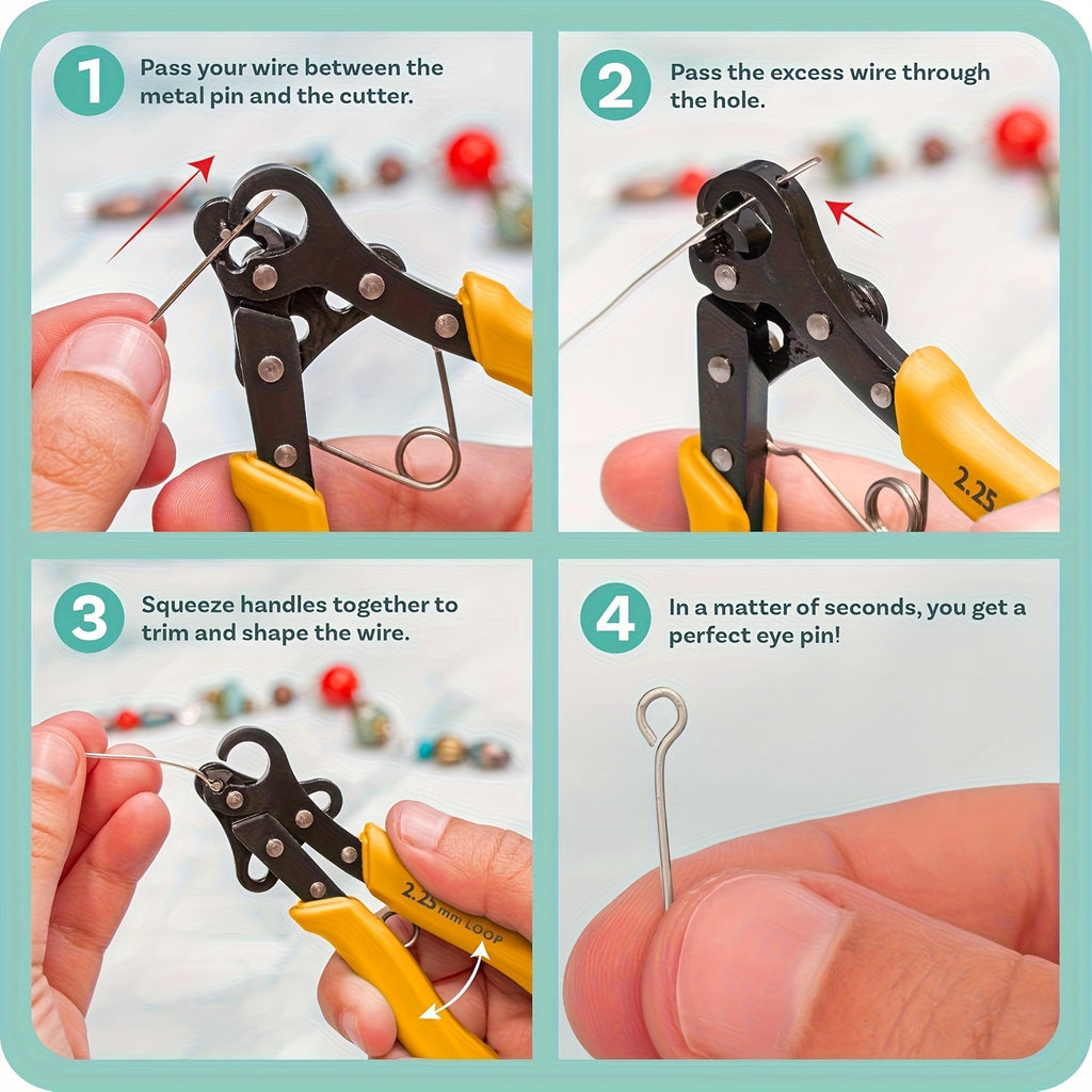Multi-Size Ring Pliers for Jewelry Making, Single Dark Green Craft Tool with Listed 1.5mm, 2.25mm and 3.0mm Sizes for Compatible Copper Wire and DIY Projects