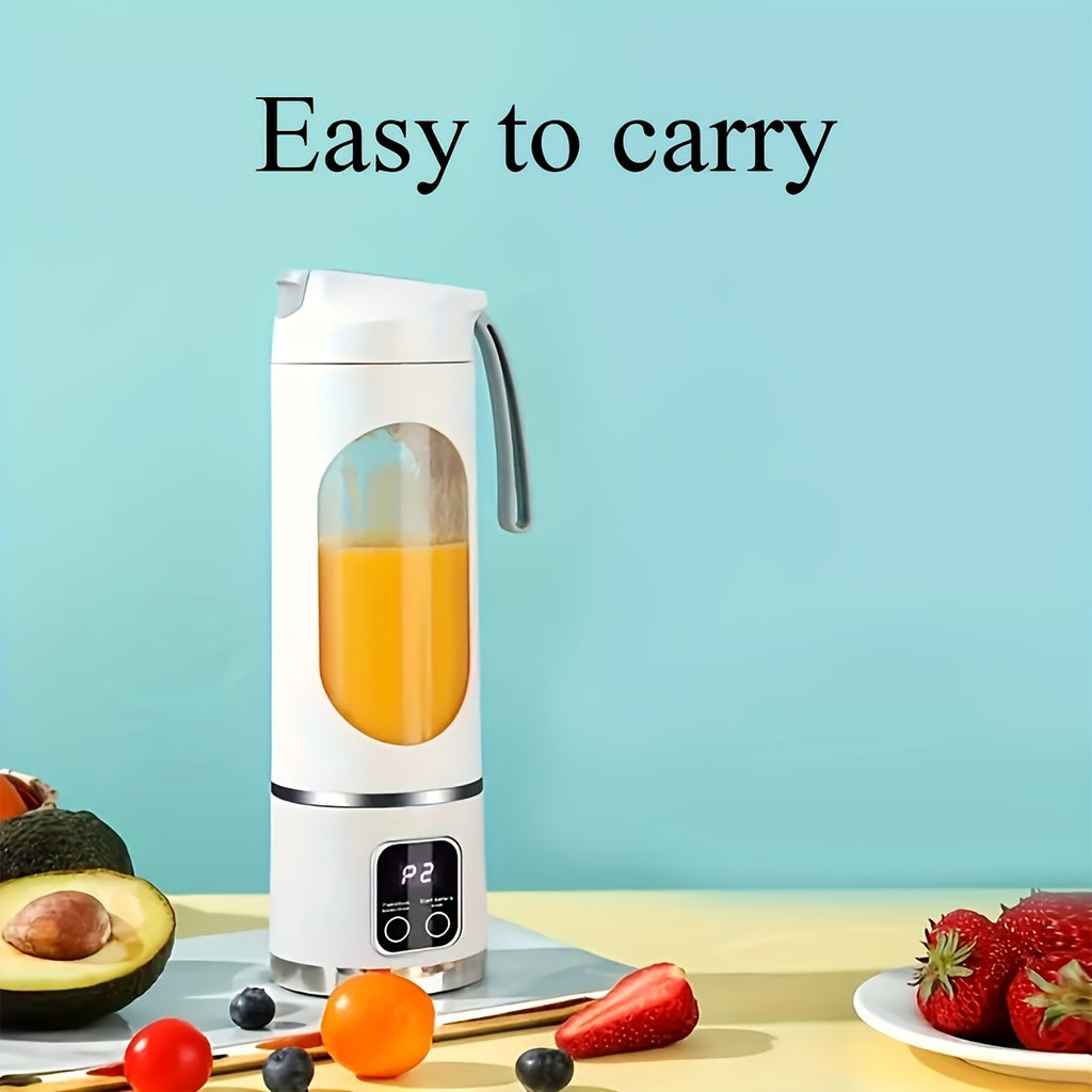 Portable USB-Rechargeable Blender for Fruit and Vegetable Drinks or Milkshakes, Compact Personal Blending Design in White, Green or Purple Options