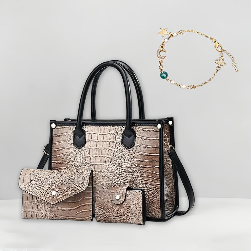 Women's Crossbody Handbag by QUAWUJIE with Shoulder and Tote Styling References, Six Color Choices for Everyday Outfits, Shopping and Casual Outings