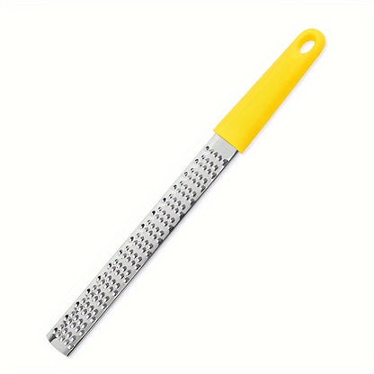 Manual Stainless Steel Zester Grater for Lemon, Cheese, Ginger and Garlic, Single Kitchen Prep Tool in Yellow, Red or Black for Everyday Home Cooking