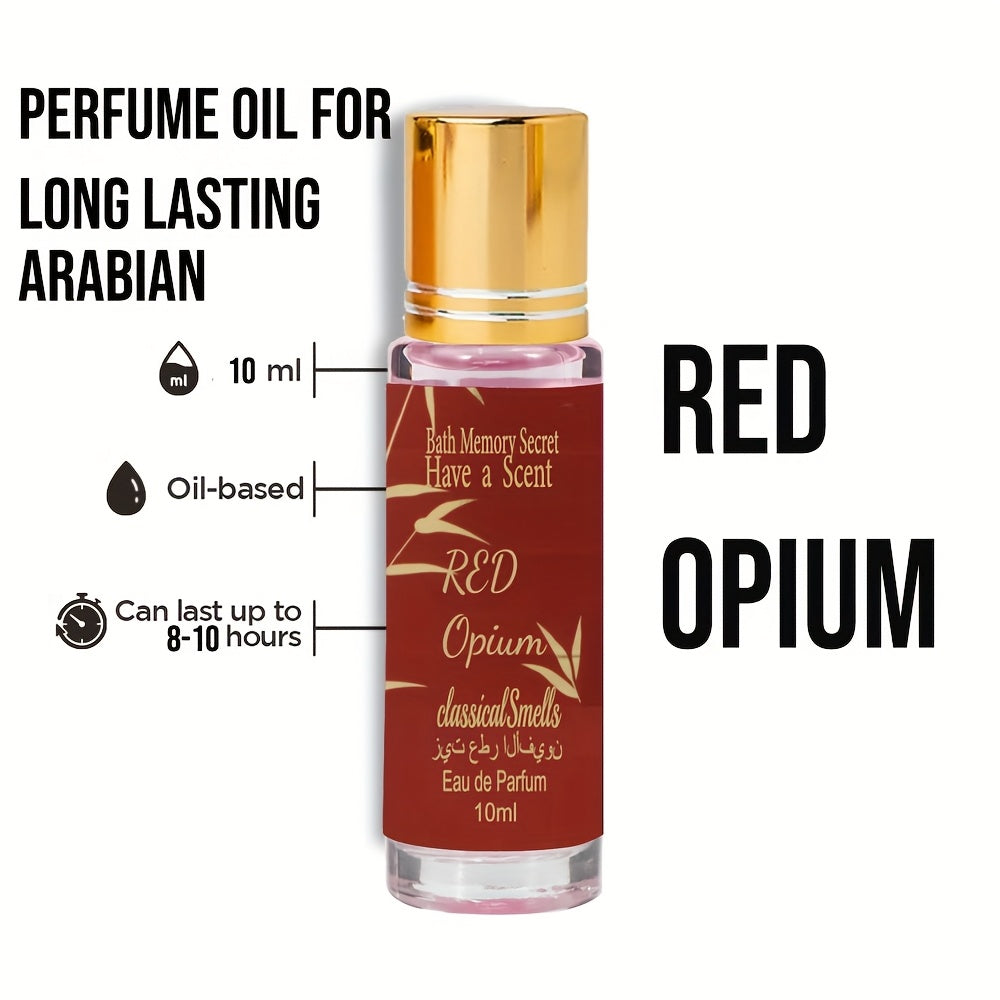 Vanilla Musk Perfume Oil for Women, Red Opium Scent Selection with Listed 15% Concentration and Alcohol-Free Floral Fragrance for Everyday Personal Wear