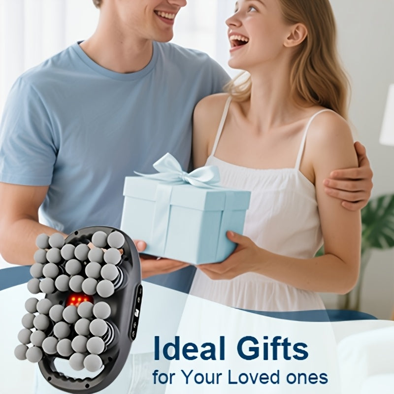 Deep Tissue Massage Gun with 42-Head Design, Handheld Percussion Massager with 9 Modes and 9 Intensity Levels, USB-C Charging and Storage Box for Home, Gym and Travel