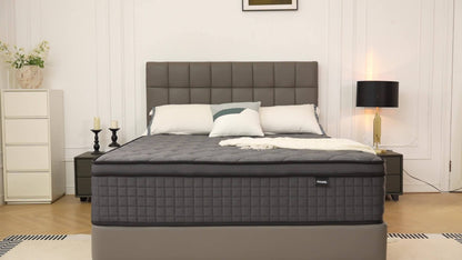 European Top Gel Memory Foam Mattress with Listed Medium Firm Feel, 8, 10, 12 and 14-Inch Model Options in Twin, Full, Queen and King Sizes