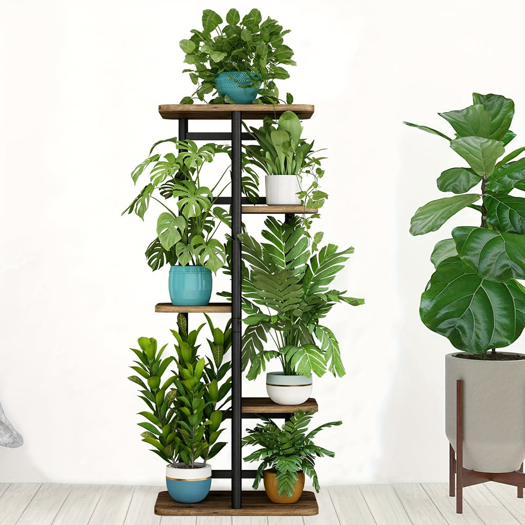 Indoor Plant Shelf for Multiple Plants, Decorative Plant Display Stand for Living Room Corners, Balcony Arrangements and Home Garden Pot Organization