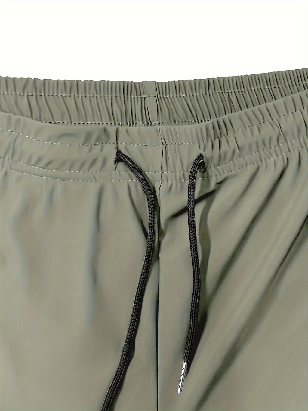 Men's Stretch Shorts with Drawstring Waist and Zippered Pockets, 85% Polyamide and 15% Elastane Fabric in Eight Color-Style Labels for Casual Summer Wear