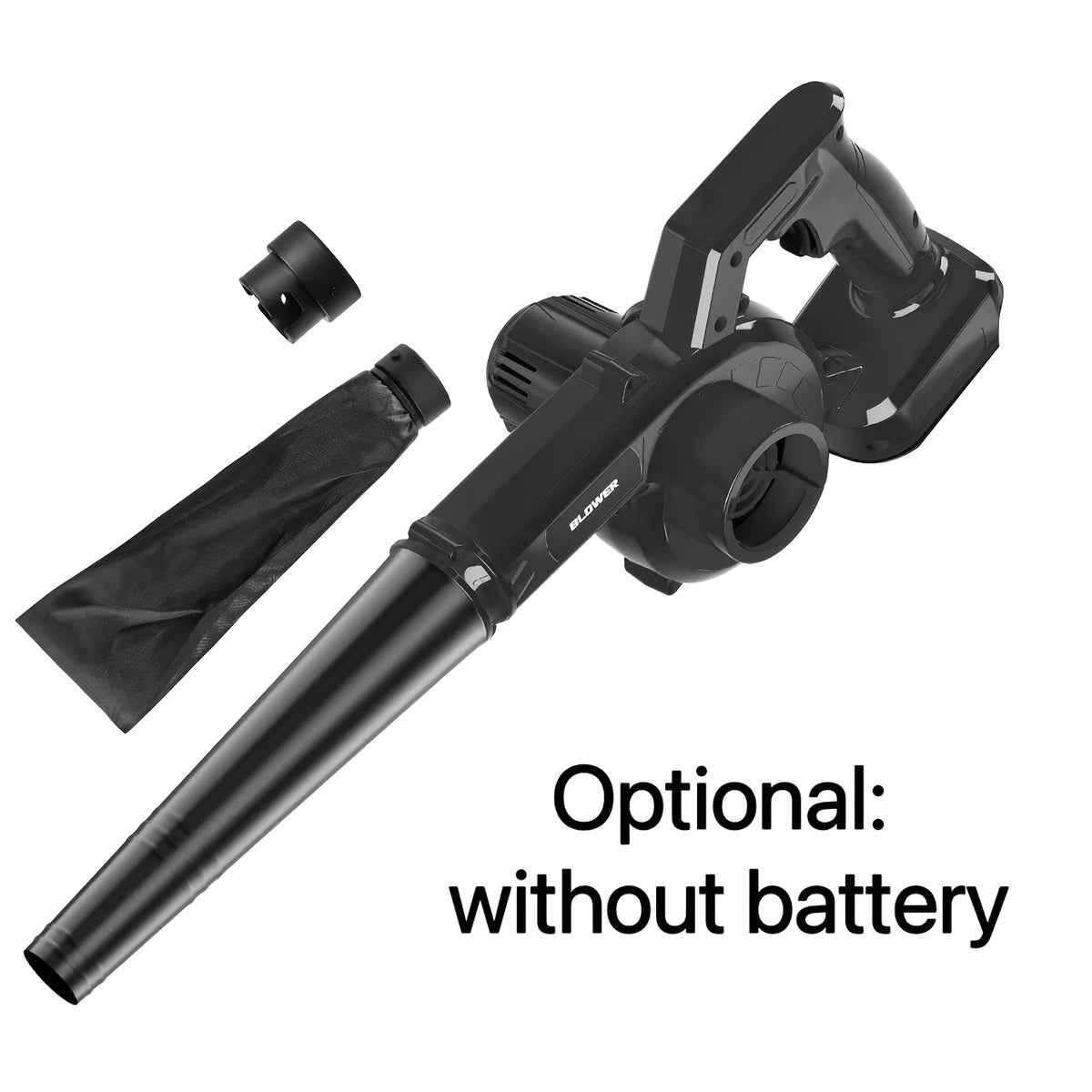 Cordless Leaf Blower and Vacuum with Extension Tube for Yard Cleanup, Handheld Tool in Black One-Battery, Blue Two-Battery and Five-Piece Kit Options