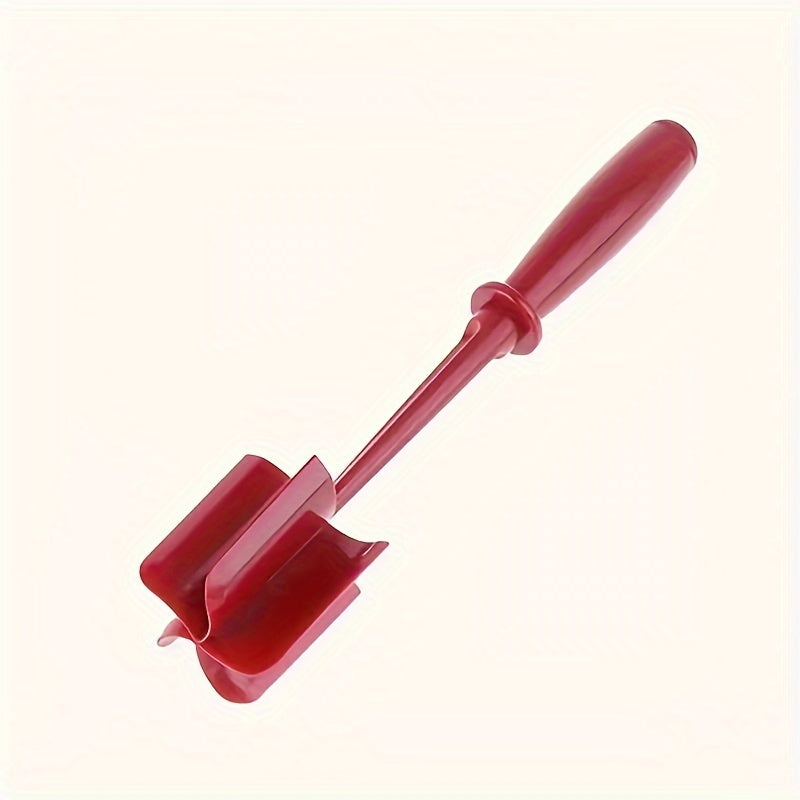 Plastic Meat Chopper and Masher, Single Manual Ground Beef Mixing Tool in Black, Red or Green for Hamburger Preparation, Taco Fillings and Everyday Kitchen Meal Prep