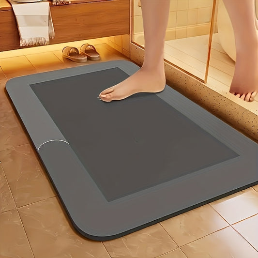 Soft Diatomite Bath Mat with PVC Backing in Blue or Pink, Three Size Options Including a Long Floor Mat for Bathroom, Kitchen and Laundry Room Decor