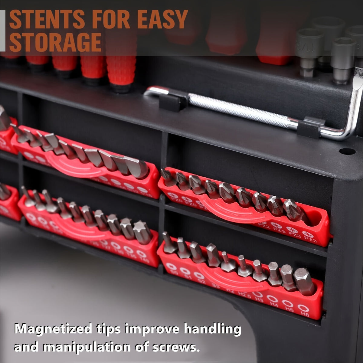 Magnetic Screwdriver Set with 100, 118 or 126-Piece Option Labels, Precision Drivers, Bits and Plastic Storage Wording for Home DIY and Electronics Projects