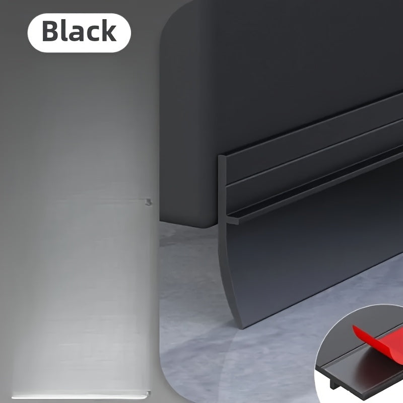 Self-Adhesive Door Bottom Seal for Glass and Wood Doors, Weatherstripping in Black, Grey, Brown or White with Single-Piece and Two-Piece Style Options