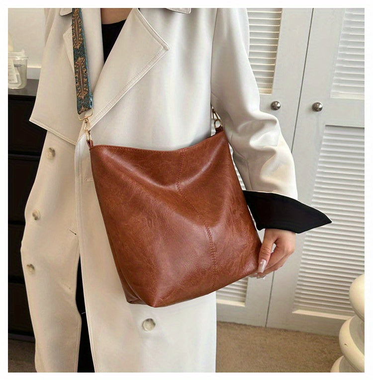 Women's Messenger Bag with Wide Strap, Green Black or Brown-1 Casual Fashion Carry Options with Tote-Style Reference for Everyday Errands and Outfit Pairing