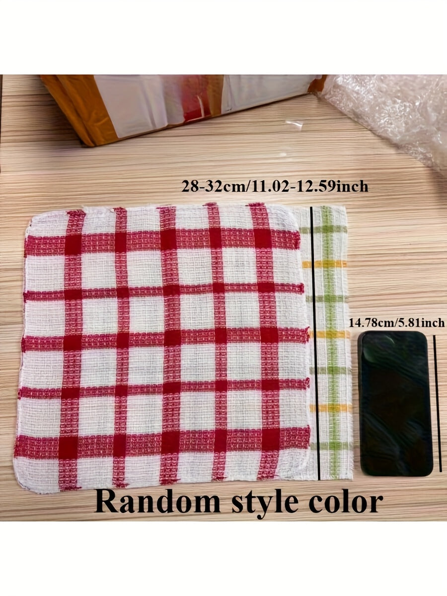 Kitchen Dish Cloths Six-Piece Pack, Soft Absorbent Reusable Dishwashing Towels for Compatible Dishes, Bowls and Countertop Cleanup at Home or While Traveling