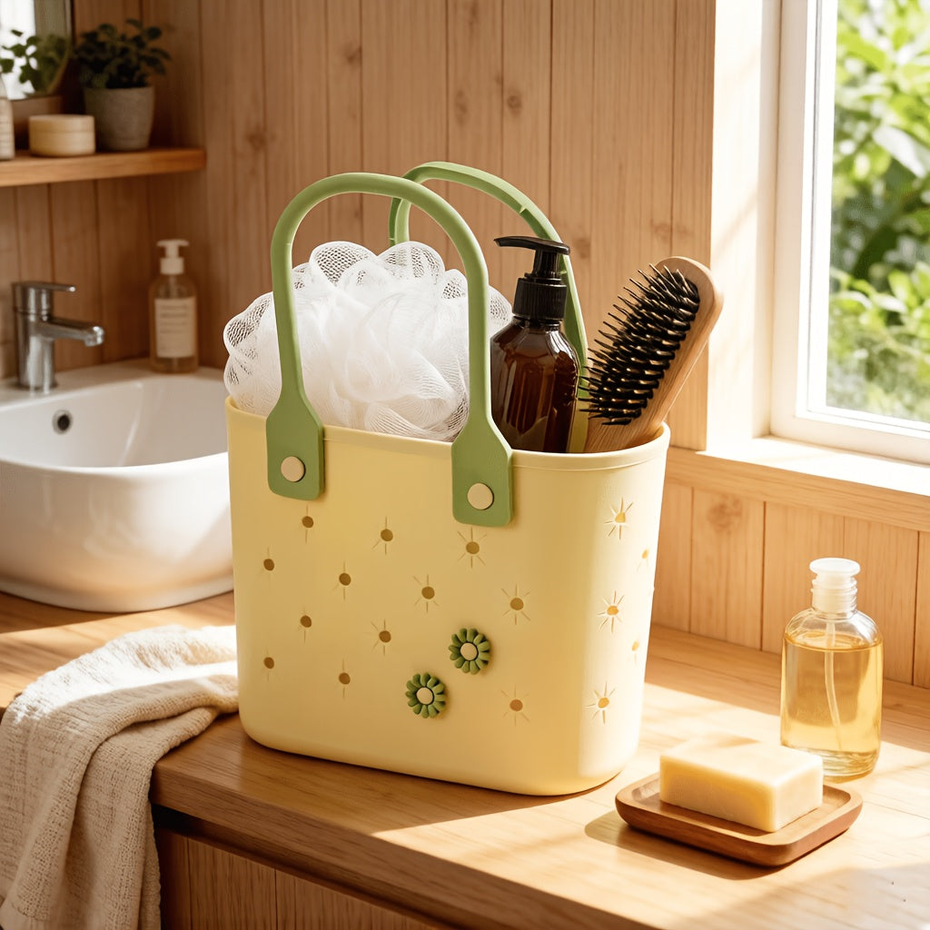 Portable Shower Caddy Basket with Handles and Listed Drainable Mesh Design, Three Color Options for Toiletry Organization, Beach Trips and Vacation Packing