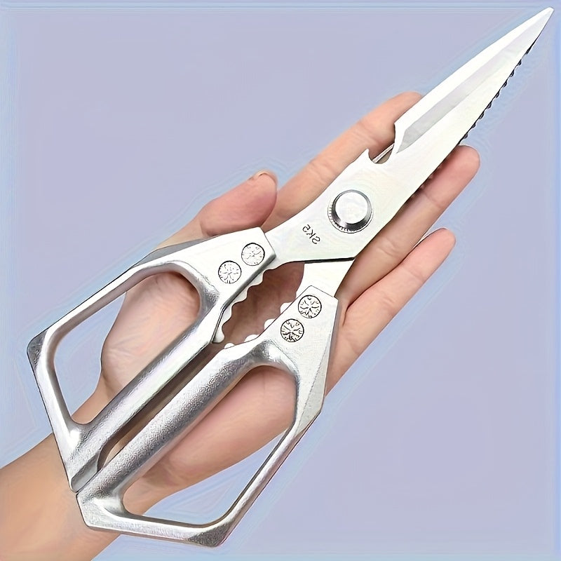 Stainless Steel Kitchen Scissors with Ergonomic Handle, Single-Pair Cooking Shears for Everyday Meat, Poultry and Fish Preparation in Home Kitchens
