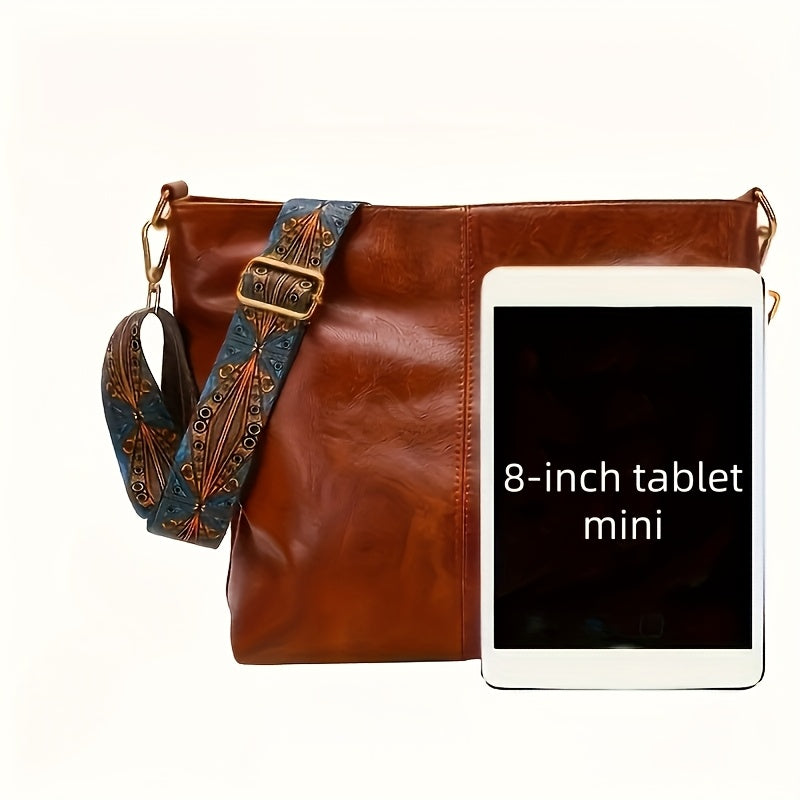 Bohemian Tote Bag Set for Women, 2-Piece Soft Lightweight Handbags with Adjustable Shoulder Strap, Zipper Closure and Polyester Lining for Everyday Outings
