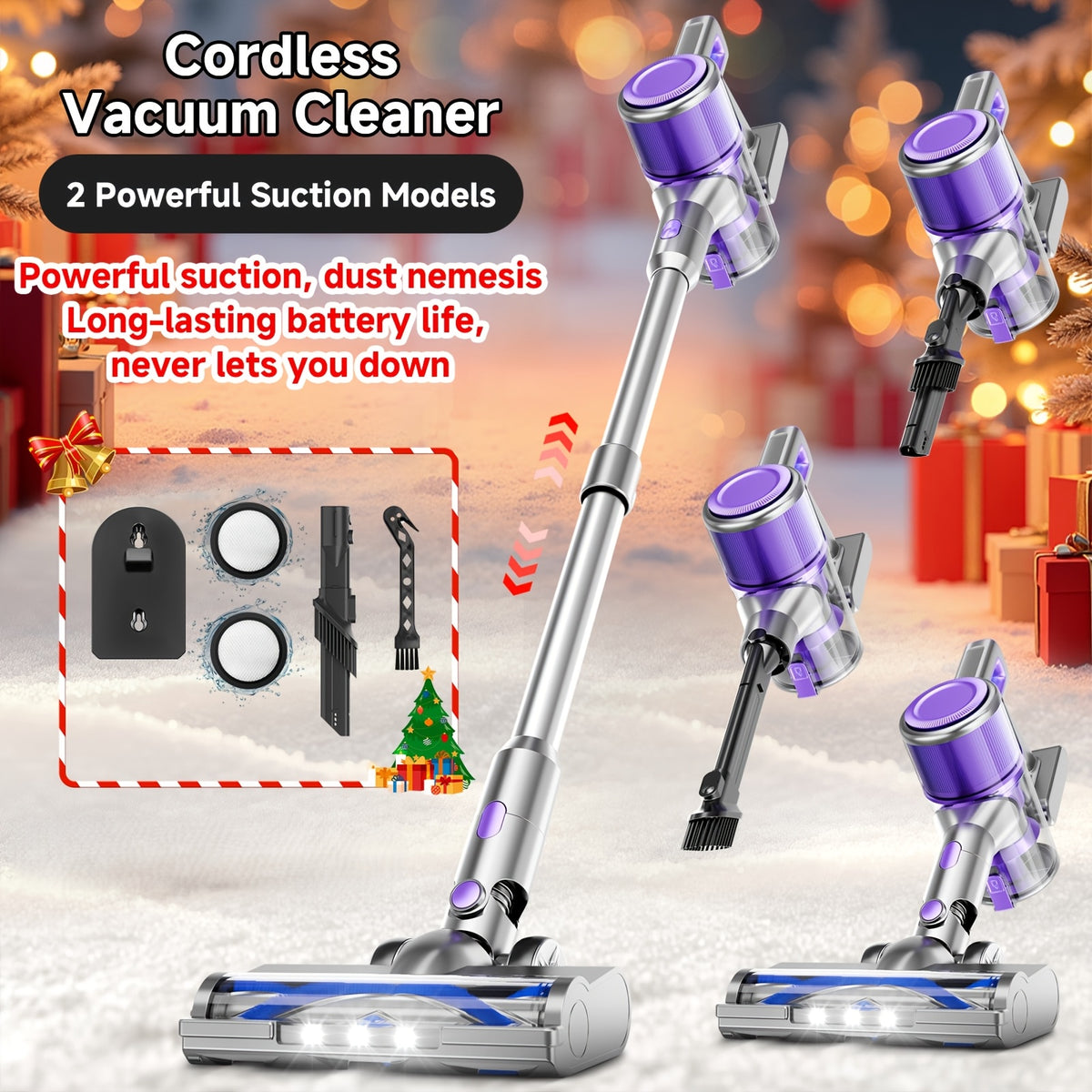 Handheld Vacuum Cleaner Cordless with 70KPa Max Suction, Brushless Motor, 45 Min Runtime, Corded & Cordless Modes, Lightweight for Pet Hair, Carpet, Hard Floor & Car