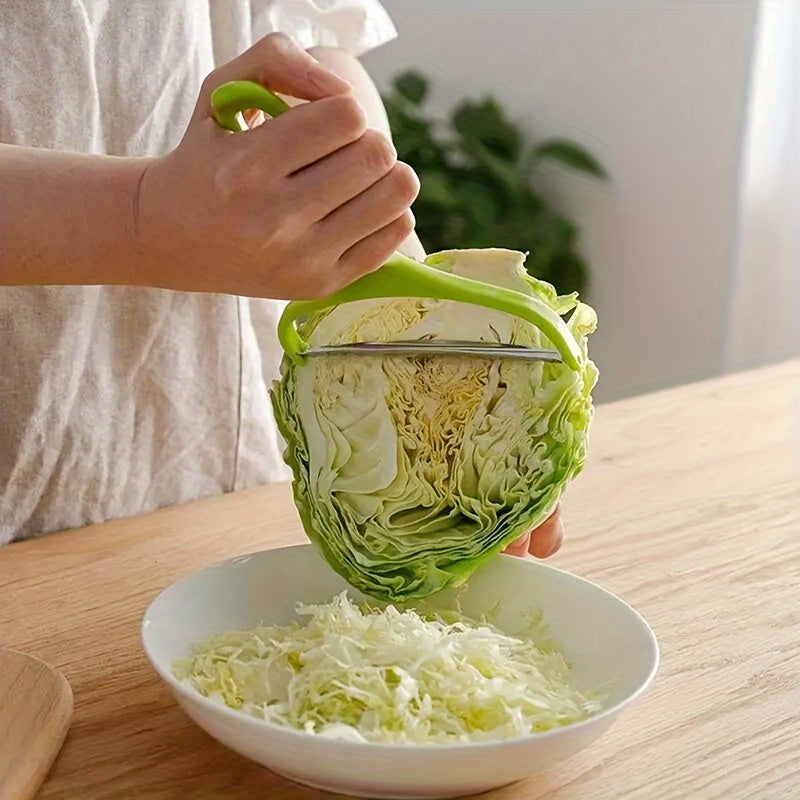 Large Capacity Manual Vegetable Prep Tool - Cabbage & Lettuce Processor | Wide Mouth Food-Safe Design | Kitchen Grater