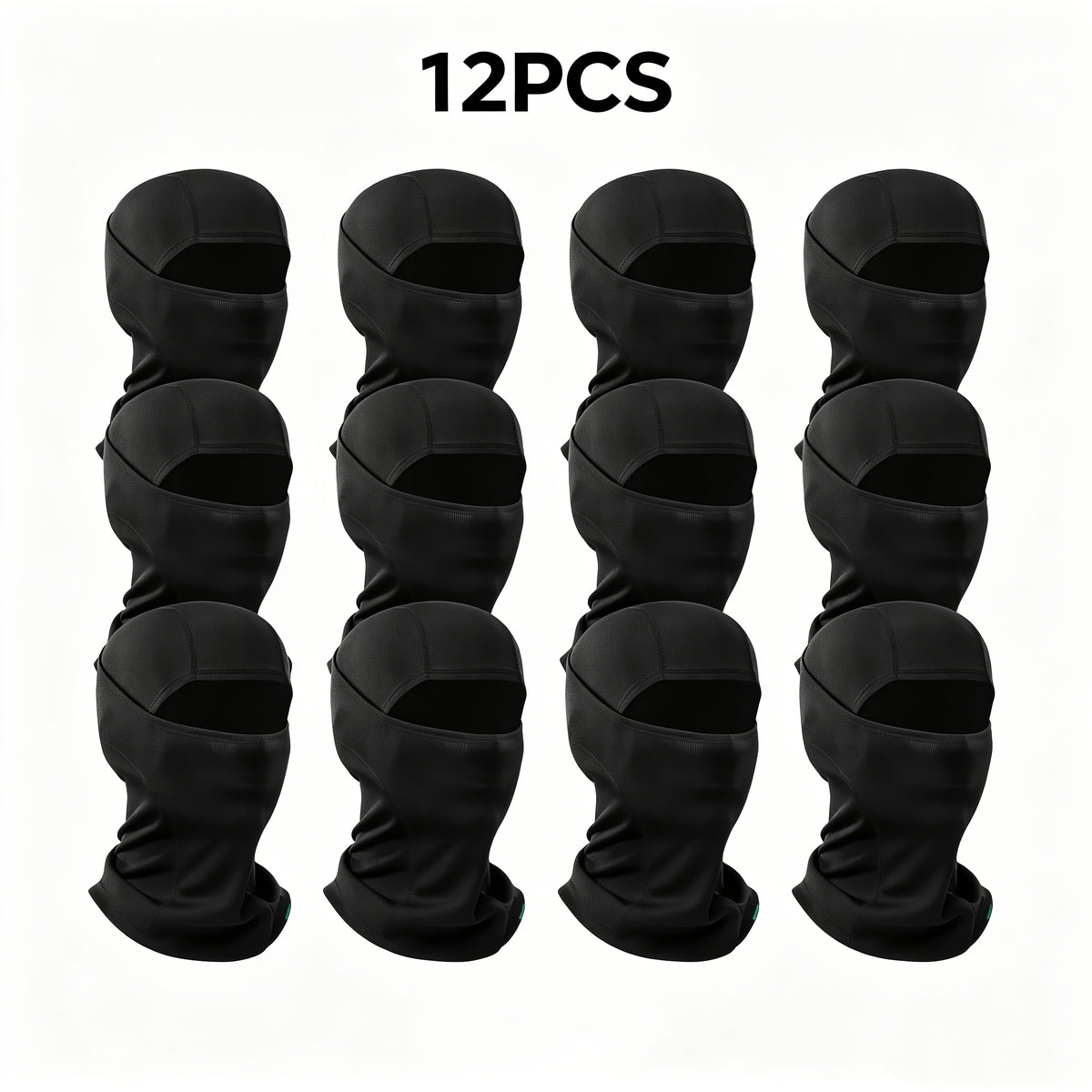 Balaclava Ski Mask, Full Face Outdoor Headwear for Men and Women with Black Selection and Separate 6-Piece or 12-Piece Clothing Accessory Packs