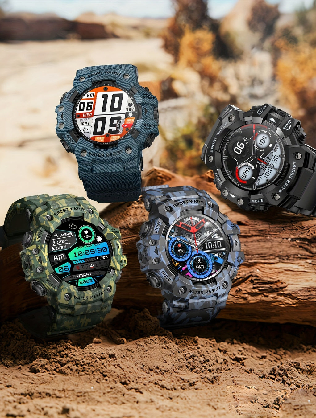 1.32-Inch TFT Smartwatch for Men with Calling, LED Flashlight, 100+ Sports Modes and Sleep Tracking, iPhone Android Compatibility in Eleven Color Options