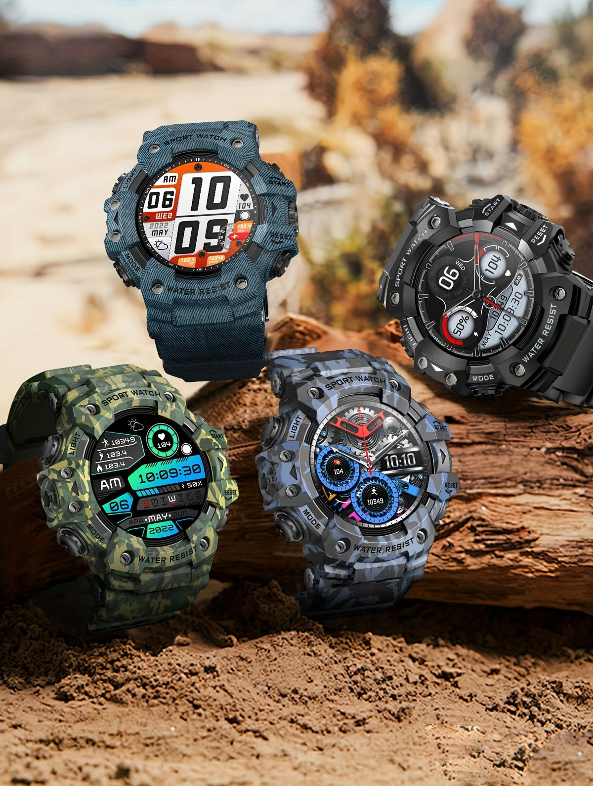 1.32-Inch TFT Smartwatch for Men with Calling, LED Flashlight, 100+ Sports Modes and Sleep Tracking, iPhone Android Compatibility in Eleven Color Options