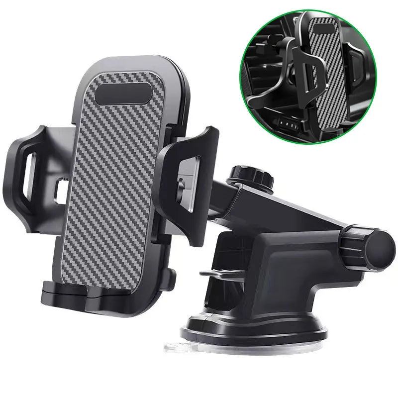 Suction Cup and Air Vent Car Phone Holder Options with Gravity Expansion Reference, Nine Style Labels for Compatible Smartphone Navigation Screen Positioning