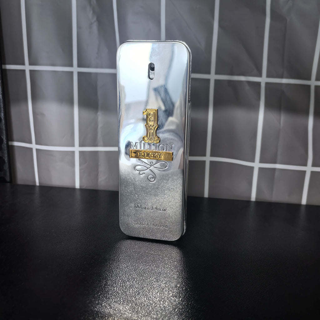 Rabanne 1 Million Lucky Eau de Toilette for Men, 3.4 oz Woody Aromatic Fragrance with Plum, Hazelnut and Honey Notes for Daily Styling and Evening Occasions