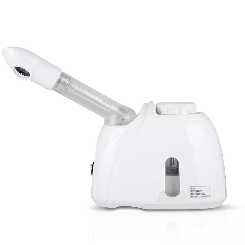 100ml Warm Mist Facial Steamer with Extended Arm, 360-Degree Rotating Outlet and Aromatherapy Compartment, 350W Home Beauty Device
