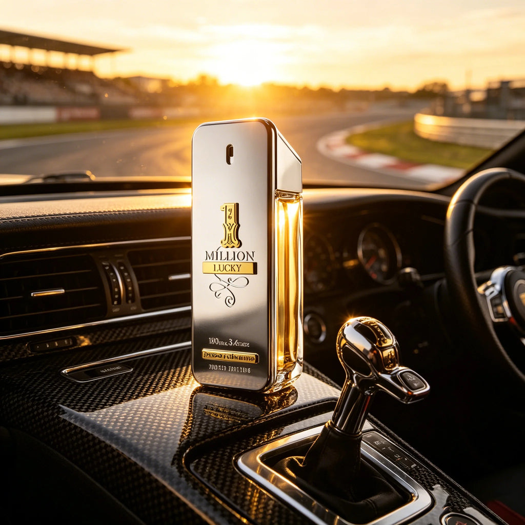 Rabanne 1 Million Lucky Eau de Toilette for Men, 3.4 oz Woody Aromatic Fragrance with Plum, Hazelnut and Honey Notes for Daily Styling and Evening Occasions