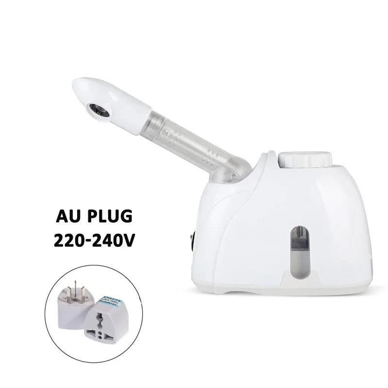 100ml Warm Mist Facial Steamer with Extended Arm, 360-Degree Rotating Outlet and Aromatherapy Compartment, 350W Home Beauty Device