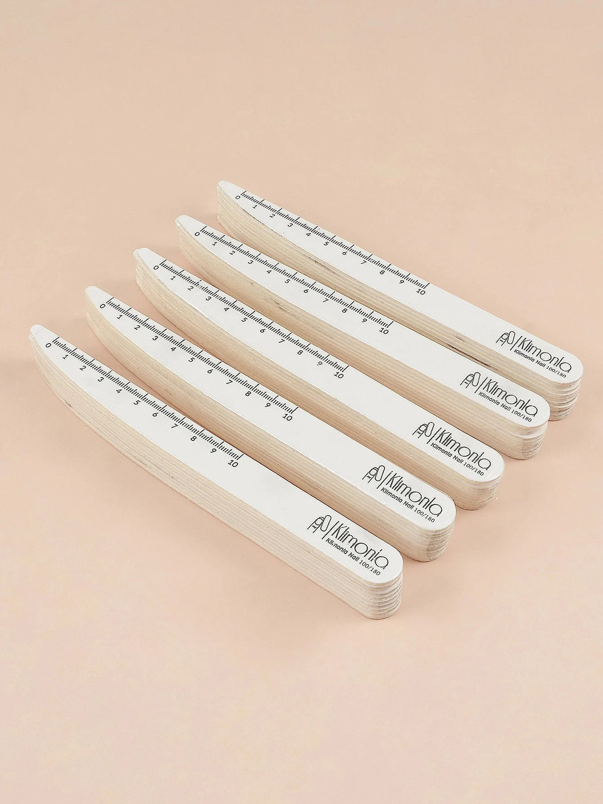 Wooden White Nail Files with Listed 100/180 Grit Sandpaper, 10, 50 or 100-Piece Pack Options for Manual Nail Shaping and Manicure Salon Supplies