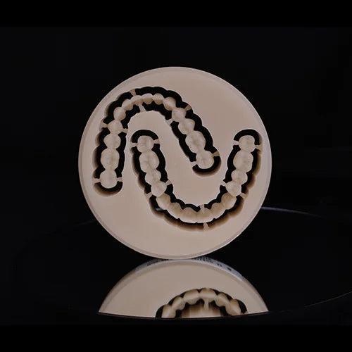 Clear PMMA Dental Milling Disc, Listed 98mm Single CAD CAM Resin Blank with Eight Thickness Options from 10 to 25mm for Professional Dental Laboratory Selection