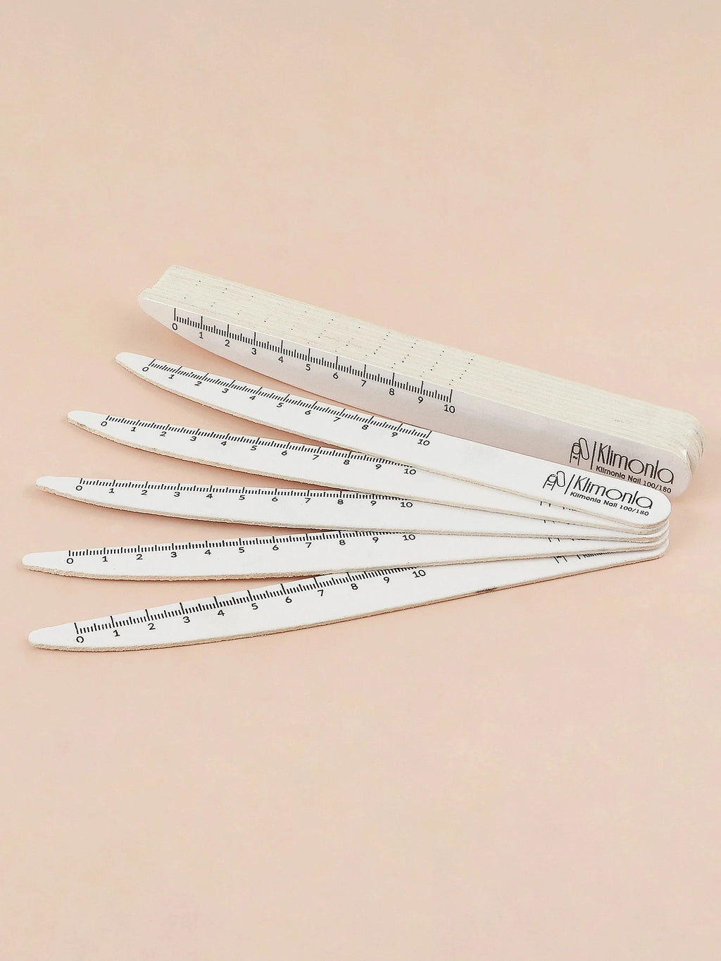 Wooden White Nail Files with Listed 100/180 Grit Sandpaper, 10, 50 or 100-Piece Pack Options for Manual Nail Shaping and Manicure Salon Supplies