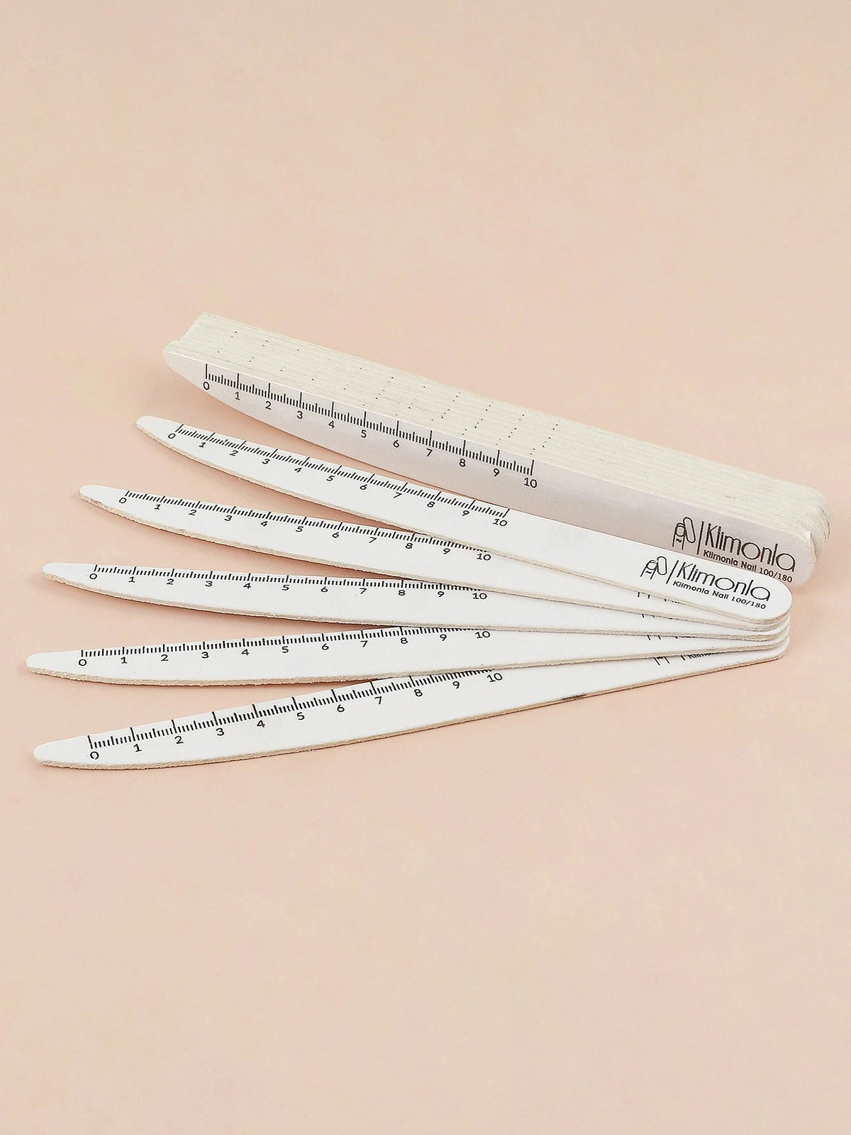 Wooden White Nail Files with Listed 100/180 Grit Sandpaper, 10, 50 or 100-Piece Pack Options for Manual Nail Shaping and Manicure Salon Supplies
