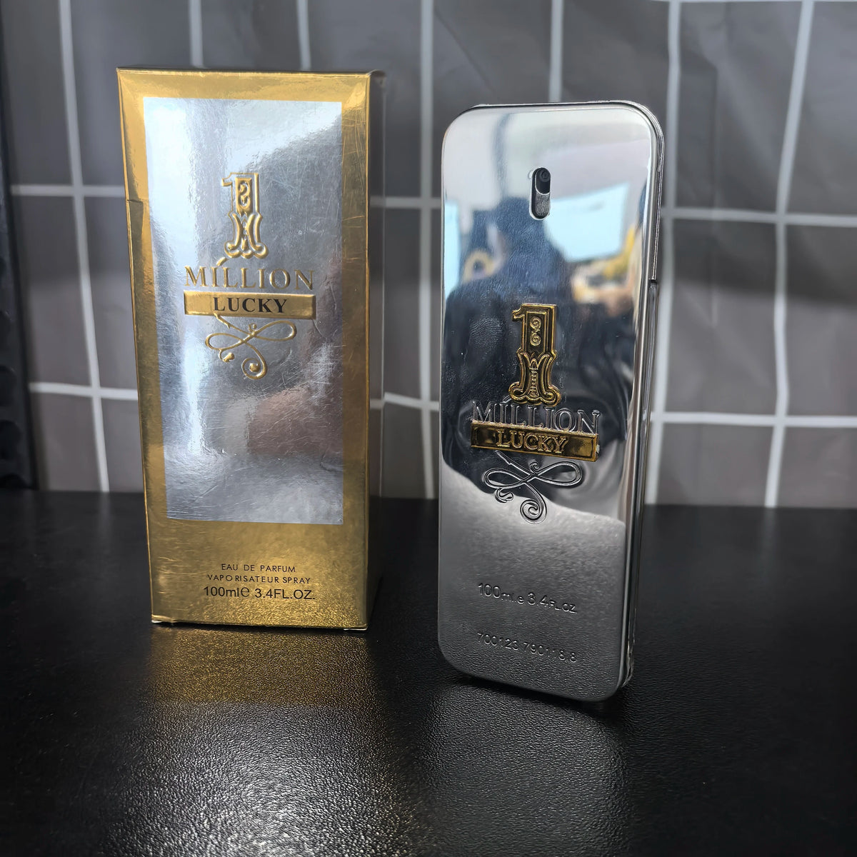 Rabanne 1 Million Lucky Eau de Toilette for Men, 3.4 oz Woody Aromatic Fragrance with Plum, Hazelnut and Honey Notes for Daily Styling and Evening Occasions