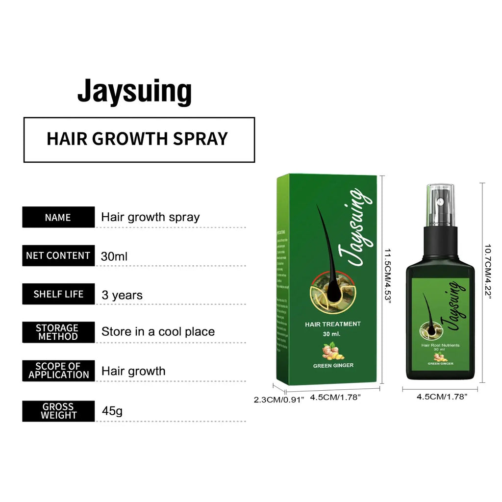 Ginger Scalp Care Spray for At-Home Hair and Scalp Massage Routines, with 30ml and 120ml Size Choices plus a Two-Piece Option