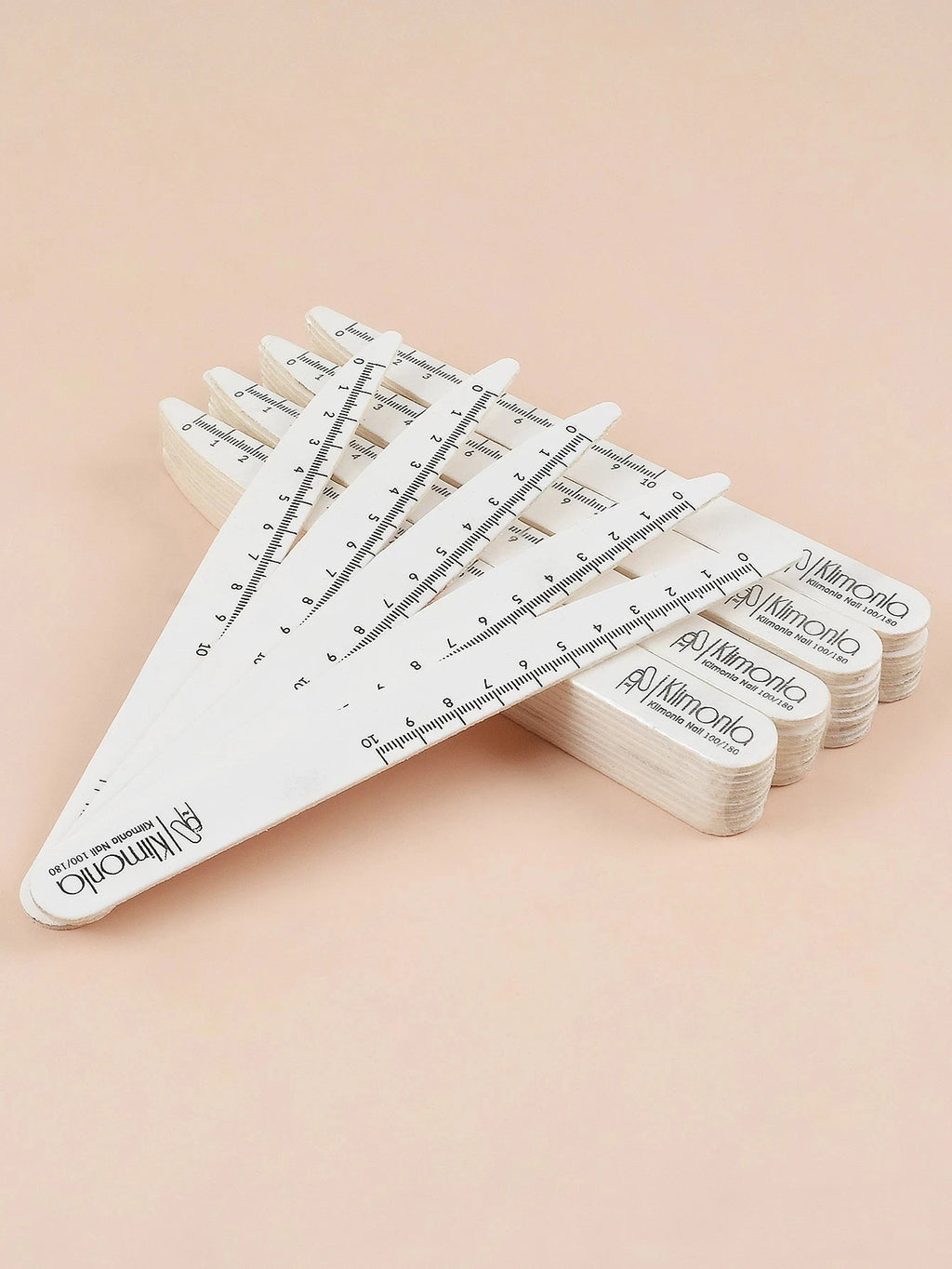 Wooden White Nail Files with Listed 100/180 Grit Sandpaper, 10, 50 or 100-Piece Pack Options for Manual Nail Shaping and Manicure Salon Supplies