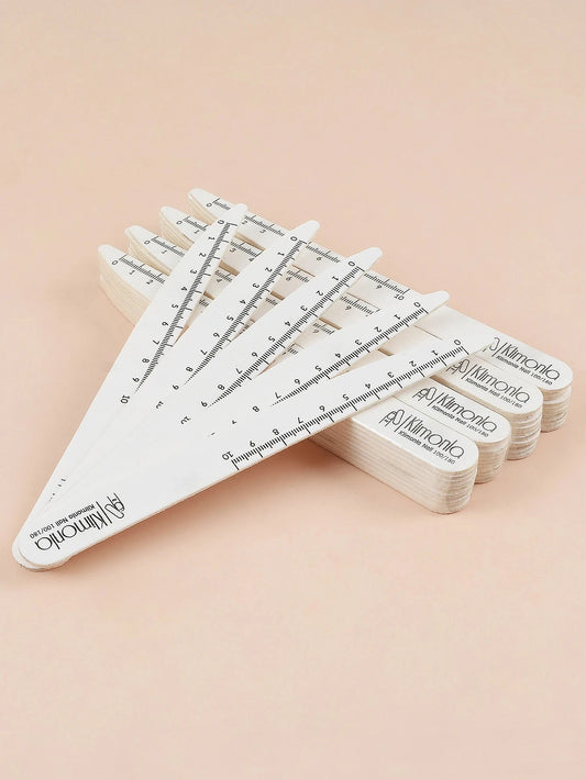 Wooden White Nail Files with Listed 100/180 Grit Sandpaper, 10, 50 or 100-Piece Pack Options for Manual Nail Shaping and Manicure Salon Supplies