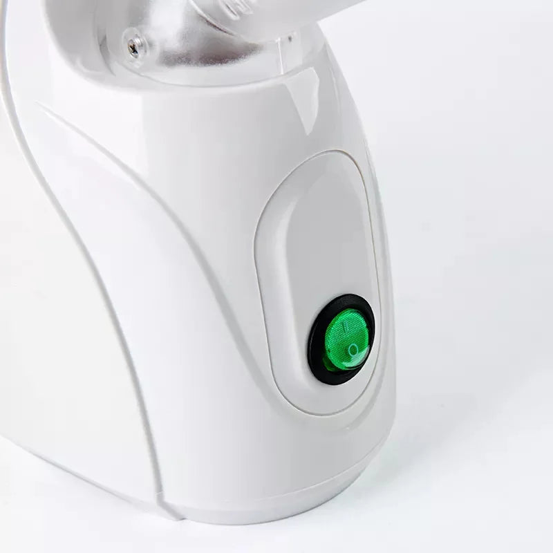 100ml Warm Mist Facial Steamer with Extended Arm, 360-Degree Rotating Outlet and Aromatherapy Compartment, 350W Home Beauty Device