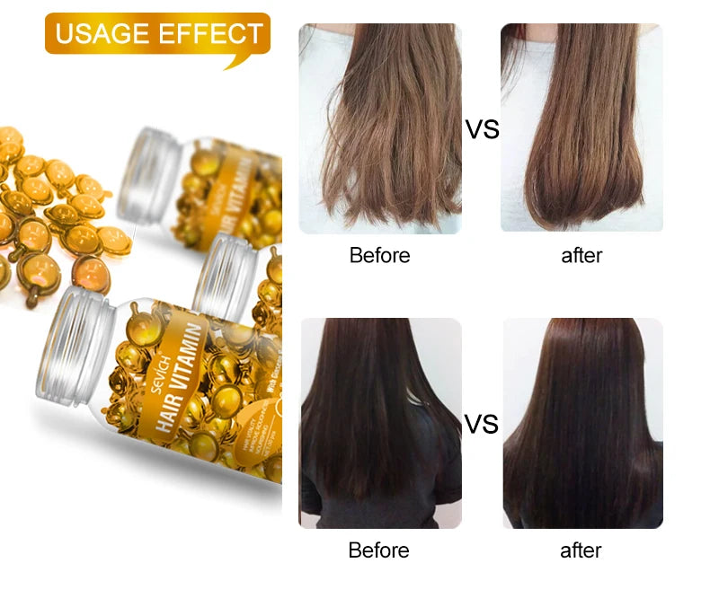 Hair Oil Capsules by Sevich for Cosmetic Conditioning, Softness and Shine, Nine Hair Care Option Labels for At-Home Grooming Routines