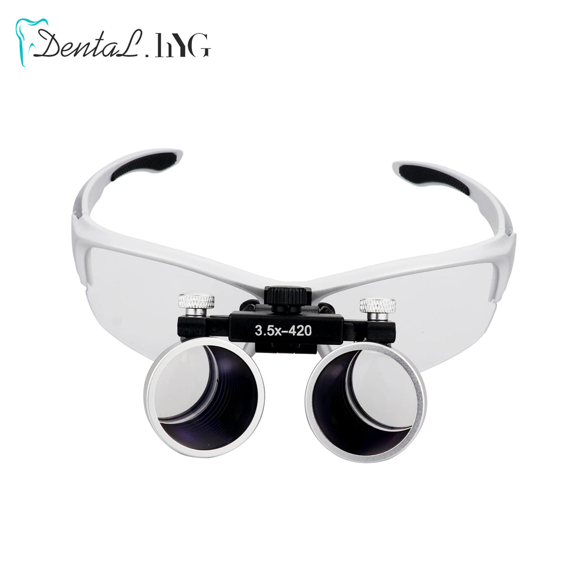 Binocular Dental Loupes with 2.5X or 3.5X Magnification and 420mm Working Distance, Six Color Options with Listed Fabric Bag for Professional Use