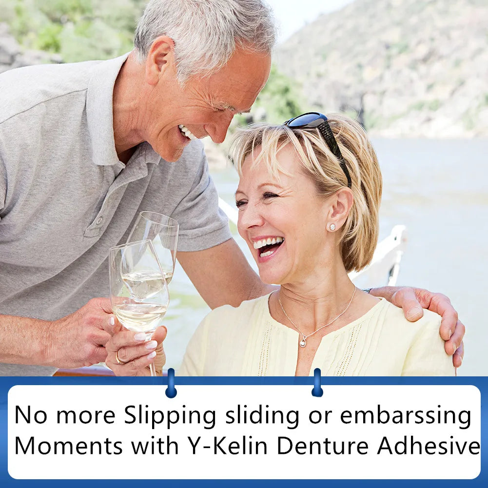 Zinc-Free Denture Adhesive Cream by Y-Kelin, 40g Original Formula for Upper, Lower and Partial Dentures with 1, 3 or 12-Pack Purchase Options