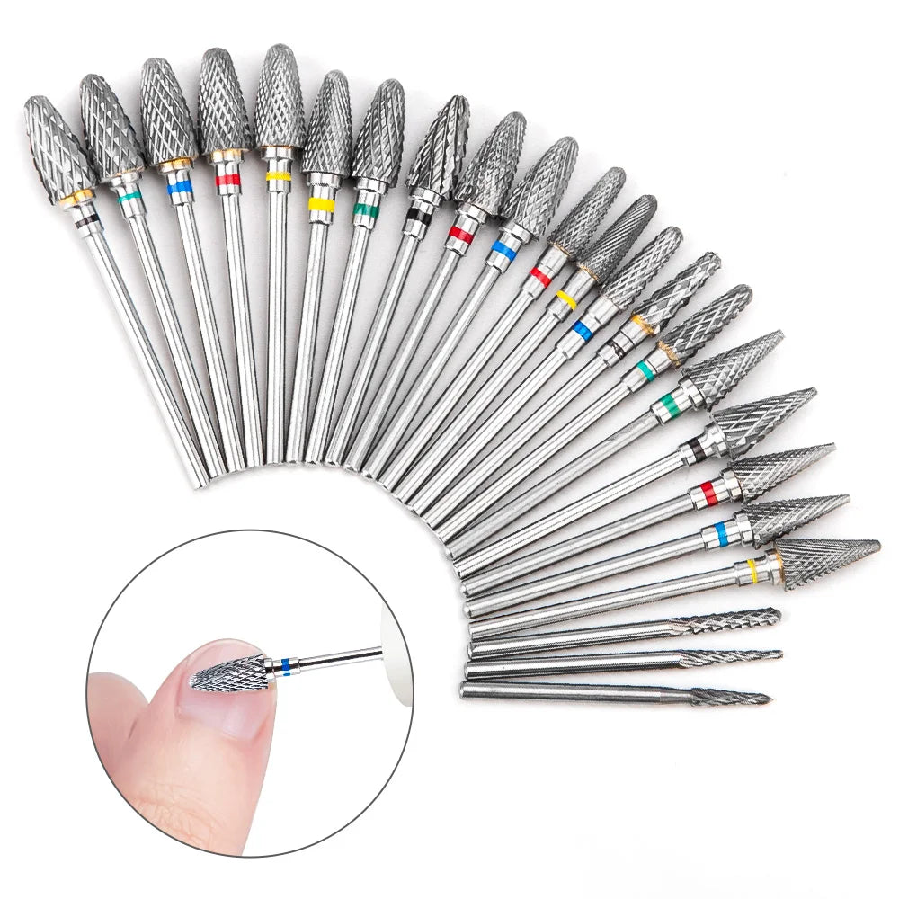Dmoley Ceramic Nail Drill Bit, Single-Piece Manicure Milling Accessory with Storage Box and Numbered Style Options for Professional Nail Shaping and Gel Removal
