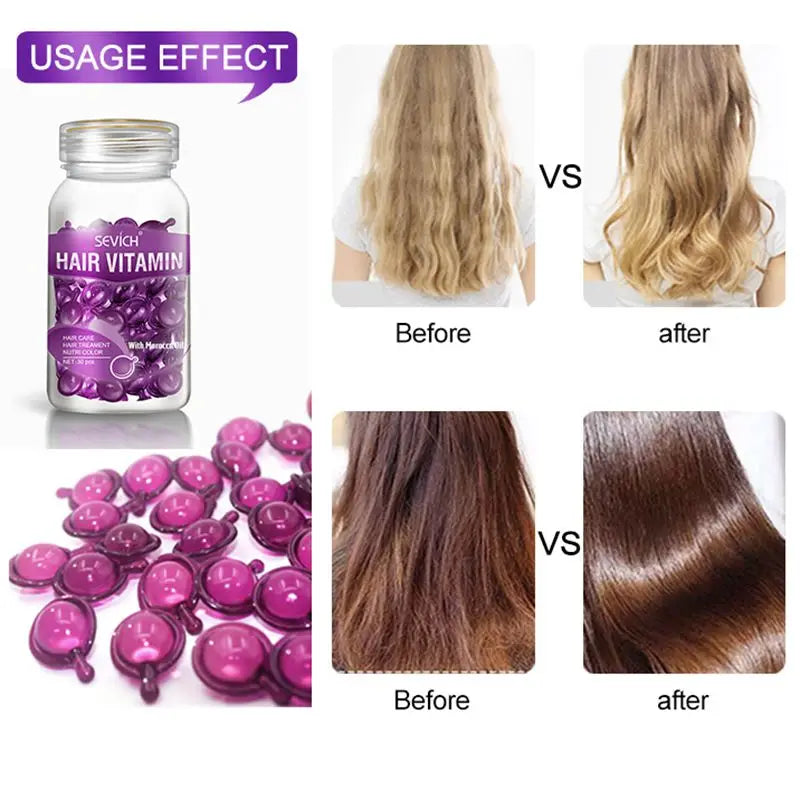 Hair Oil Capsules by Sevich for Cosmetic Conditioning, Softness and Shine, Nine Hair Care Option Labels for At-Home Grooming Routines