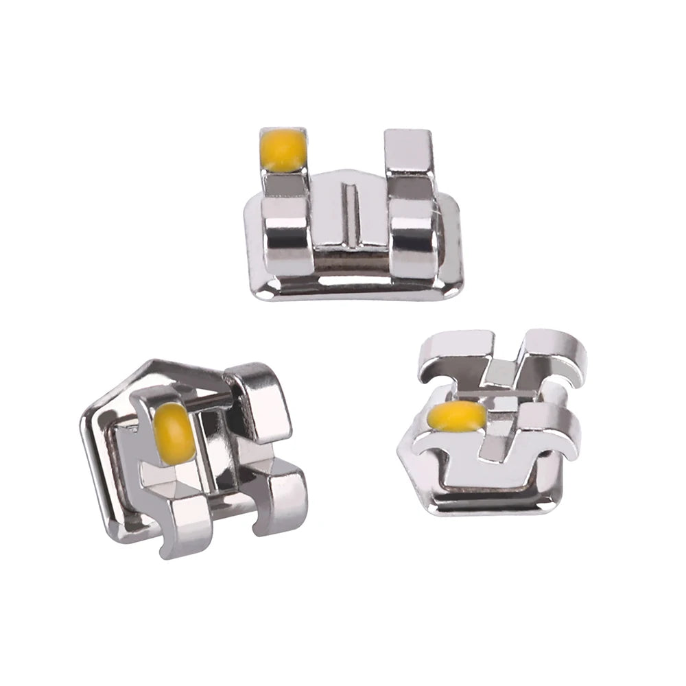 Orthodontic Metal Brackets by AZDENT, Mesh Base Mini and Standard Options with Roth, MBT or Edgewise Styles, 018 or 022 Slots, 10 Packs of 20 Pieces